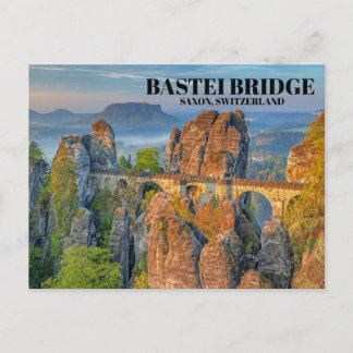 Bastei Brug Saksische Zwitserland Foto Briefkaart