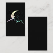 Bastet Ancient Egypt Cat Pastel Gothic Moon Cresce Visitekaartje (Voorkant / Achterkant)