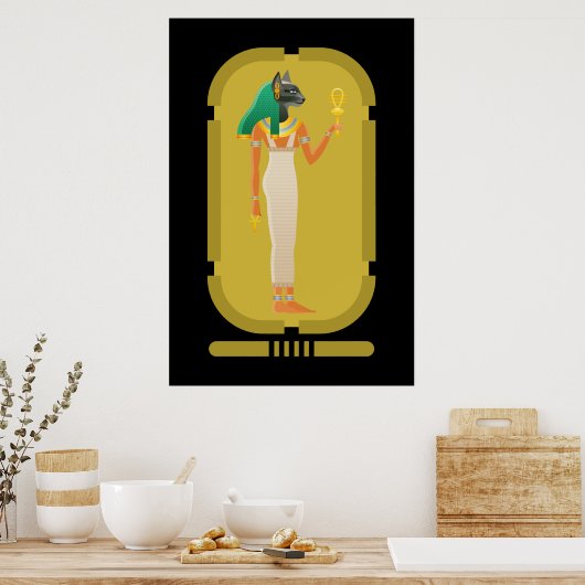Bastet Ancient Egypt Goddess Poster (Keuken)