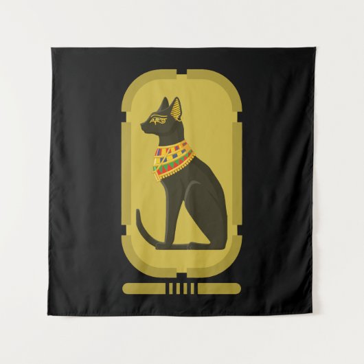 Bastet Ancient Egypt Goddess Tapestry Wandkleed (Voorkant)