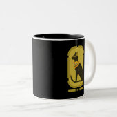 Bastet Ancient Egypt Goddess Two-Tone Coffee Mok (Voorkant rechts)