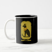 Bastet Ancient Egypt Goddess Two-Tone Coffee Mok (Links)
