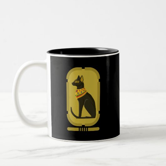 Bastet Ancient Egypt Goddess Two-Tone Coffee Mok (Links)