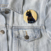 BASTET ~ Cat God Ronde Button 5,7 Cm (In situ)