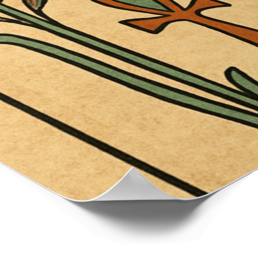 Bastet Cat Goddess Hieroglyphic Poster (Hoek)