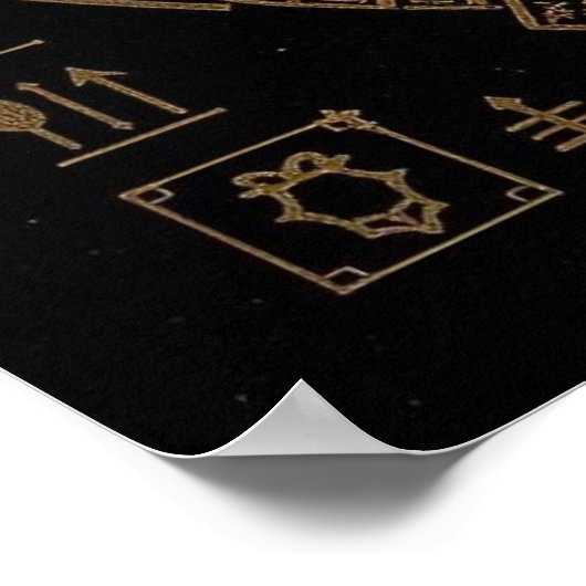 Bastet Cat Goddess Poster | Egyptisch goud (Hoek)