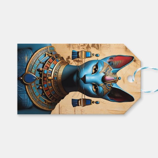 Bastet de oude Egyptische god van katten Cadeaulabel (Voorkant (Horizontaal))