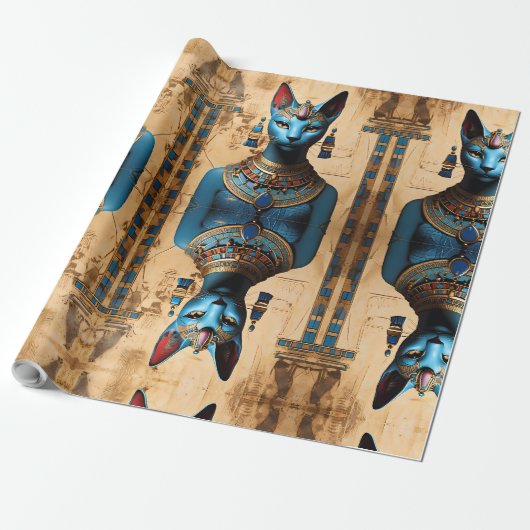 Bastet de oude Egyptische god van katten Cadeaupapier (Uitgerold)