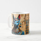Bastet de oude Egyptische god van katten Koffiemok (Voorkant links)