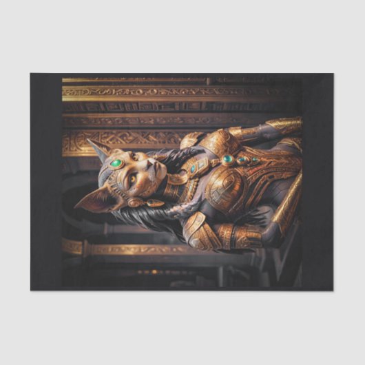 Bastet de welwillende Egyptische kat godin Tissuepapier (Voorkant)