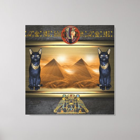 Bastet Deusa do Egipto Canvas Afdruk (Voorkant)
