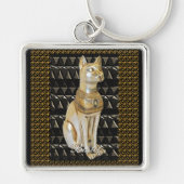 Bastet Egyptisch Goddess Cat Sleutelhanger (Voorkant)