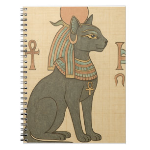 Bastet Egyptisch Godin Spiral Notitieboek