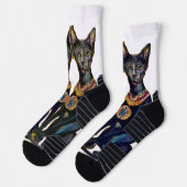 Bastet Egyptisch Kattengodin Maureen Girard Sokken (Links)