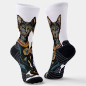 Bastet Egyptisch Kattengodin Maureen Girard Sokken (Gebogen)