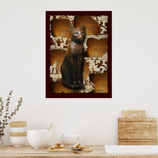 BASTET Egyptisch-themed Art Poster (Keuken)