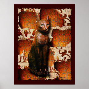 BASTET Egyptisch-themed Art Poster