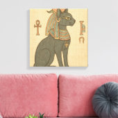 Bastet Egyptische Godin Canvas Kunst (Insitu (Woonkamer))