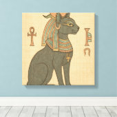 Bastet Egyptische Godin Canvas Kunst (Insitu (Houten vloer))