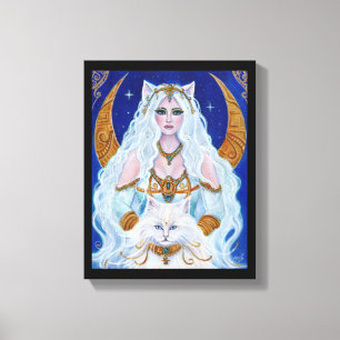 Bastet-Egyptische godin-kunst door Renee Lavoie Canvas Afdruk