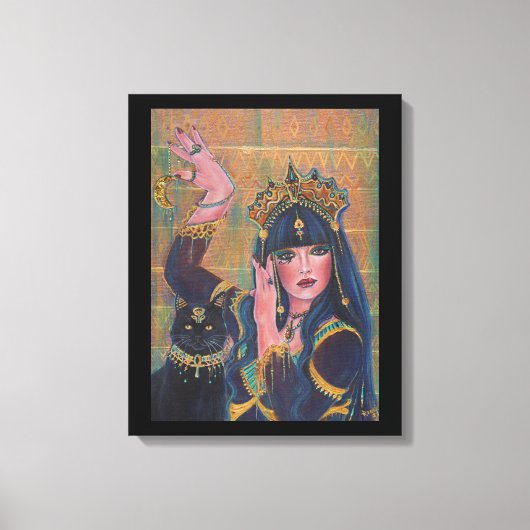 Bastet-Egyptische godin-kunst door Renee Lavoie Canvas Afdruk (Voorkant)