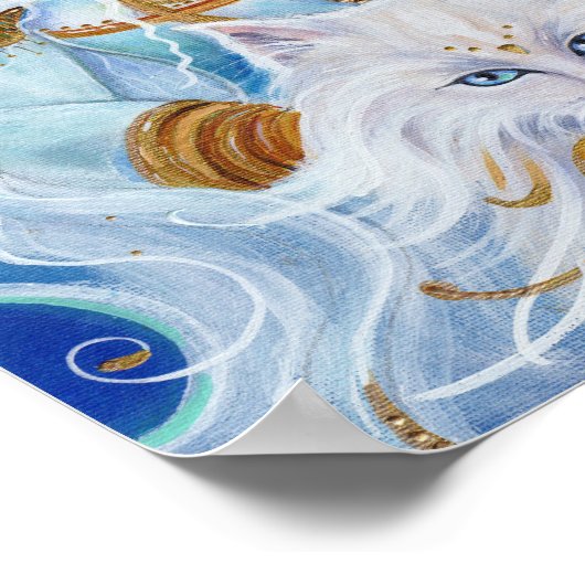 Bastet-Egyptische godin-kunst door Renee Lavoie Poster (Hoek)