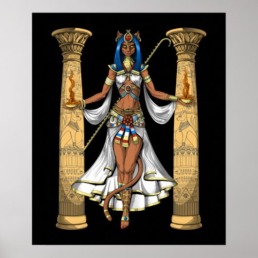 Bastet Egyptische godin Poster (Voorkant)