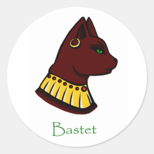 Bastet - Egyptische godin Ronde Sticker