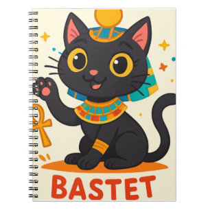 Bastet Egyptische godin spiraal - grillige katacht Notitieboek