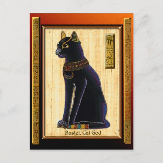 BASTET ~ Egyptische kat God historische kunst Briefkaart (Voorkant)
