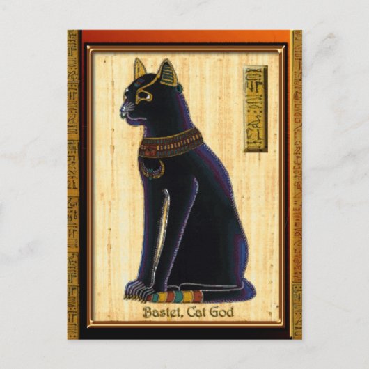 BASTET ~ Egyptische kat God historische kunst Briefkaart (Voorkant)