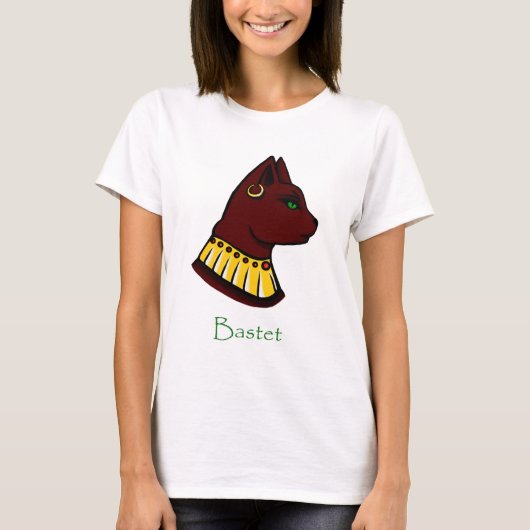 Bastet - Egyptische kat Goddess T-shirt (Voorkant)