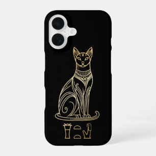 Bastet, Egyptische katgodin. Naam in hiërogliefen iPhone 16 Hoesje