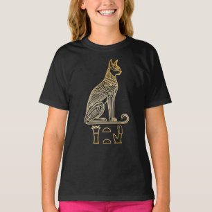 Bastet, Egyptische katgodin. Naam in hiërogliefen T-shirt