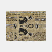 Bastet - Egyptische katten en Ankh Cross Fleece Deken (Voorkant (Horizontaal))