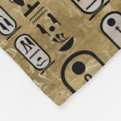 Bastet - Egyptische katten en Ankh Cross Fleece Deken (Hoek)