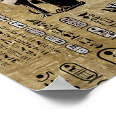 Bastet - Egyptische katten en Ankh Cross Poster (Hoek)