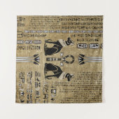 Bastet - Egyptische katten en Ankh Cross Wandkleed (Voorkant (horizontaal))