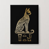 Bastet, Egyptische Kattengodin. Naam in hiëroglief Button (Voorkant)