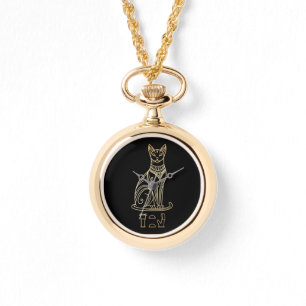 Bastet, Egyptische Kattengodin. Naam in hiëroglief Horloge