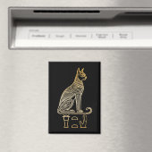Bastet, Egyptische Kattengodin. Naam in hiëroglief Magneet (Insitu (Vaatwasser))