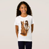 Bastet, Egyptische kattengodin T-shirt (Voorkant volledig)