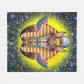 Bastet Fleece Blanket Deken (Voorkant (Horizontaal))