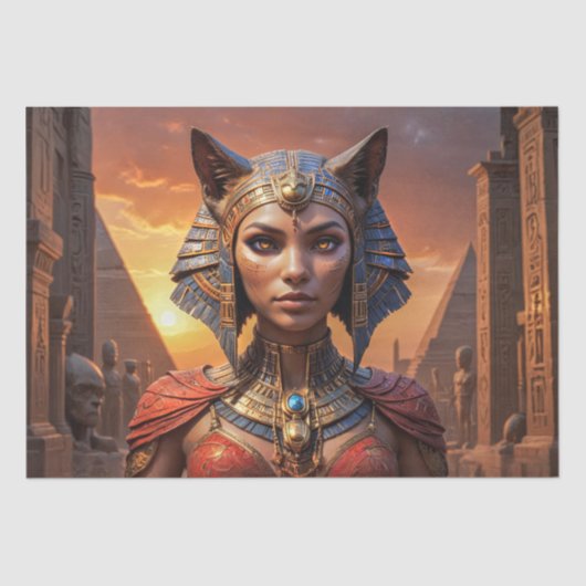 Bastet, godin van de bescherming Decoupage Tissuepapier (Voorkant)