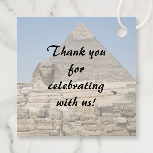 Bastet in Egypte Bedankjes Labels (Achterkant)