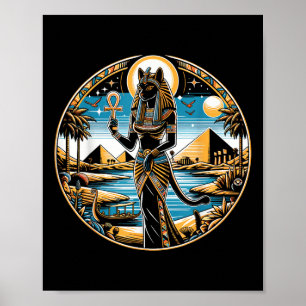 Bastet Kat Godin Oude Egypte Egyptische mythologie Poster