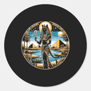 Bastet Kat Godin Oude Egypte Egyptische mythologie Ronde Sticker