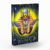 Bastet Kleur Illustratie Acryl Blok (Links)