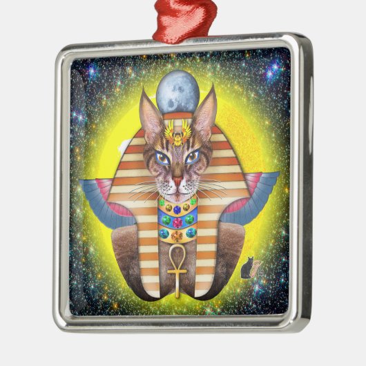 Bastet Metalen Ornament (Links)