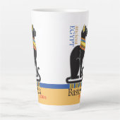 Bastet of Bast. Aciënte Egyptische godin Latte Mok (Voorkant)